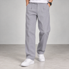 Light Grey Straight-Leg Formal Pants