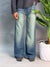 Wide Leg Classic Blue & Green Jean