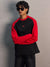 Oversized Black & Red Full Sleeve Tshirt