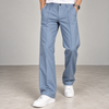 Light Blue Grey Plain Formal Pants