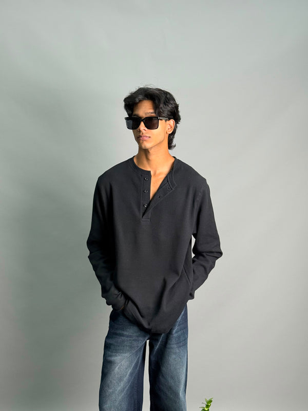 Premium Henley Full Sleeve T-Shirt