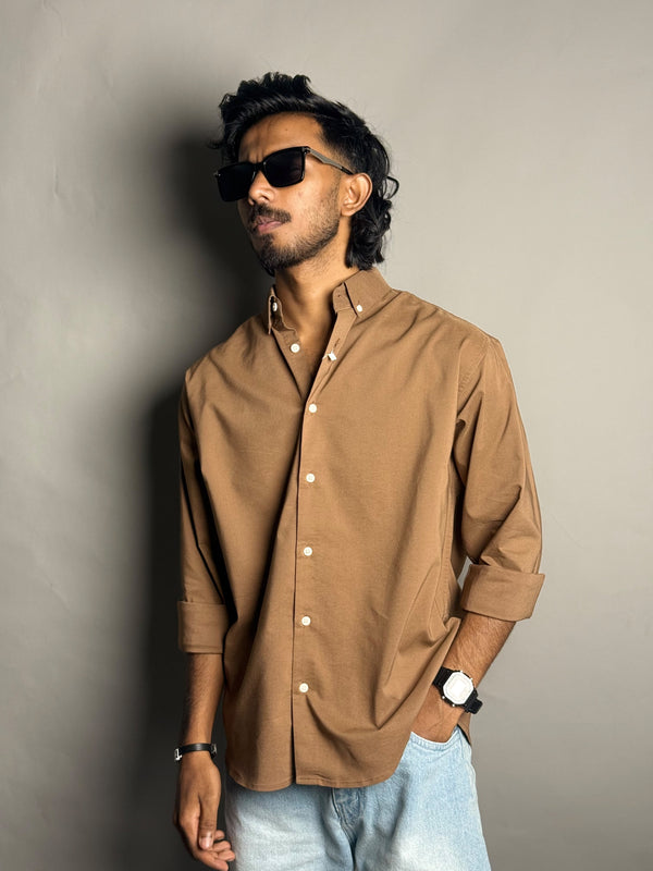 Light Brown Plain Shirt
