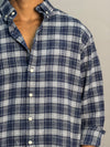 Navy Blue & White Checkered Shirt