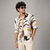 White Burgundy Mustard Botanical Full-Sleeve Shirt