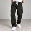 Dark Green Linen Pants – Regular Fit