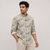 Beige Dark Brushstroke Full-Sleeve Shirt