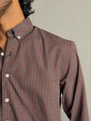 IMP Burgundy & Grey Checks