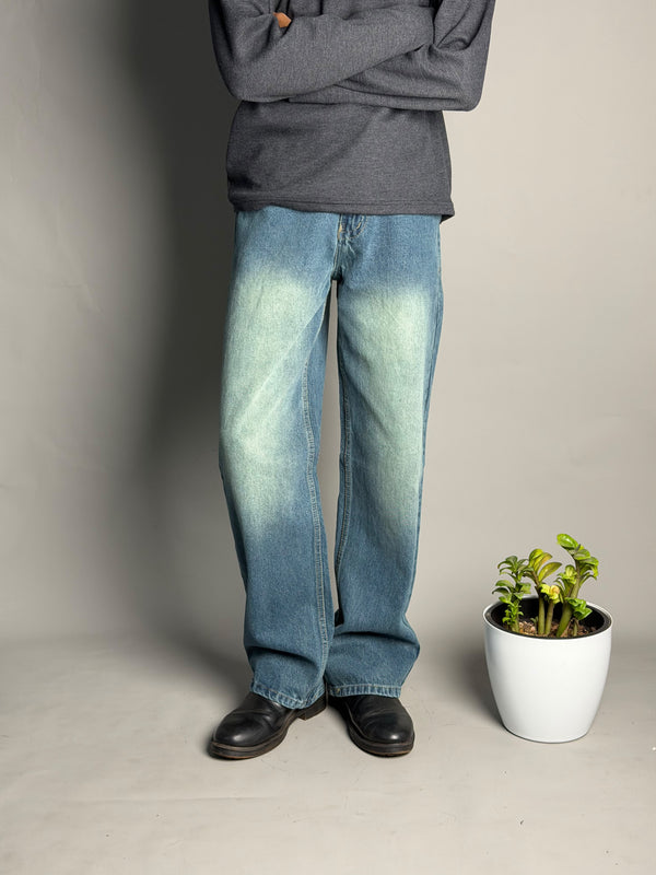 Teal Blue Wash Jeans