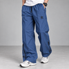 Blue Straight Fit Track Pants