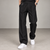 Black Straight Fit Pleated Formal Pants