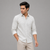 White Dark Micro-Geometric Full-Sleeve Shirt