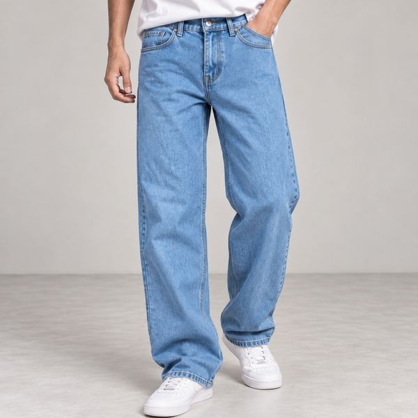 Light Blue Straight Fit Jeans