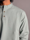 Full Sleeve Henley Tshirt - Sage Green