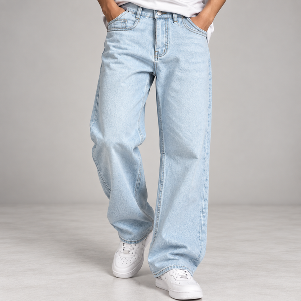 Ice Blue Baggy Jeans