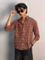 Burgundy & Brown Checkered Shirt
