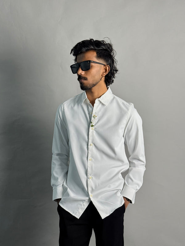 White Premium Embroidery Shirt