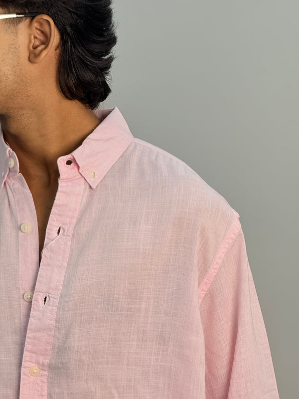 LINEN SHIRT [ SOFT PINK ]
