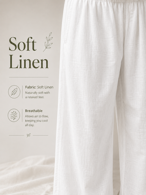 IMP LINEN PANTS [WHITE]