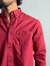 PLAIN SHIRT [ MAROON ]