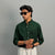 Dark Green Plain Oxford Shirt