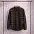 Dark Brown Black Plaid Full-Sleeve Shirt
