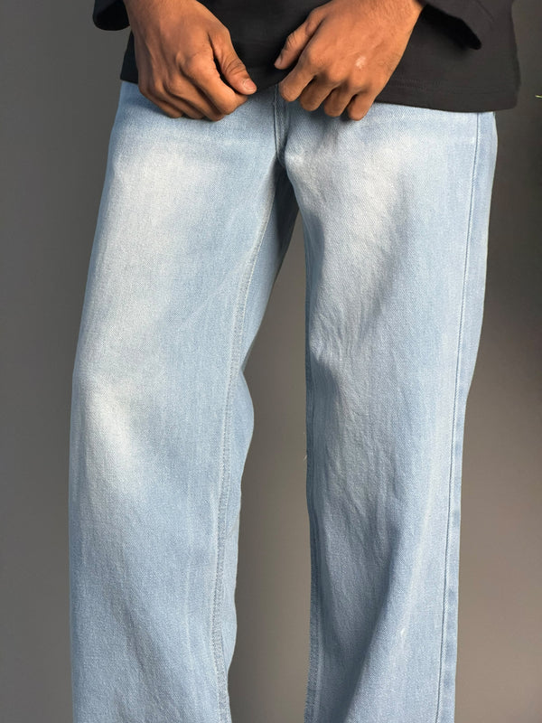 SKY BLUE SEMI BAGGY JEAN