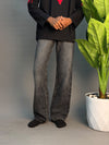 CHARCOAL SHADE SEMI BAGGY JEAN