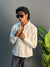 WHITE DENIM BOXY SHIRT