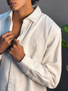 WHITE DENIM BOXY SHIRT