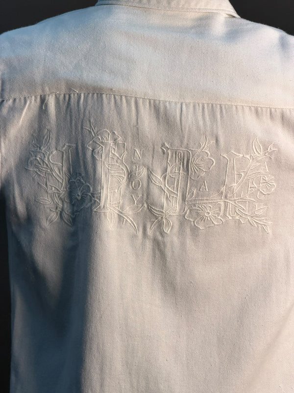 WHITE DENIM BOXY SHIRT