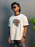 WHITE SPIDER PRINTED HALF SLEEV T-SHIRT
