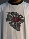 WHITE SPIDER PRINTED HALF SLEEV T-SHIRT