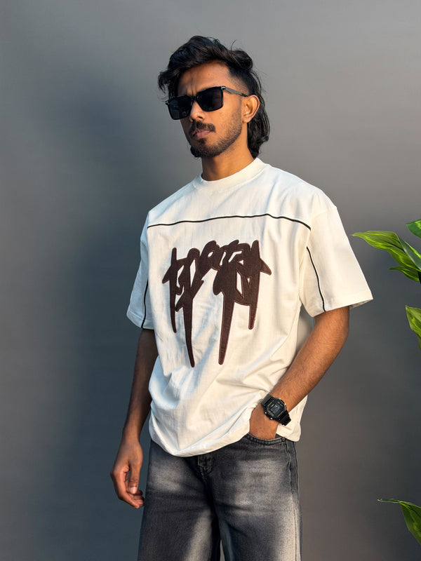 WHITE PRINTED T-SHIRT