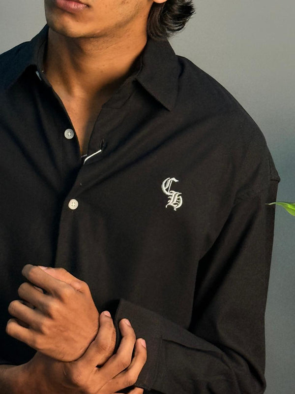 IMP LINENE SHIRT BLACK