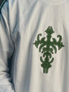 WHITE FULL SLEEV PRINTED T-SHIRT