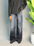 Black With Ash Wide Leg