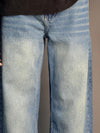 Indigo Blue With White Wide Leg