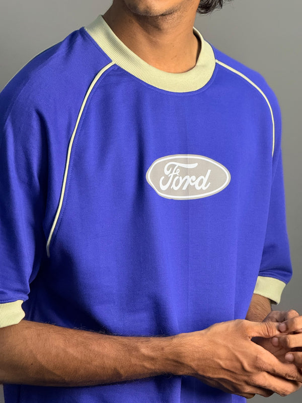Five Sleeve Blue T-Shirts