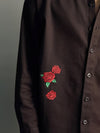 Black Embroidery With Roses Shirts