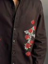 Black Embroidery With Roses Shirts