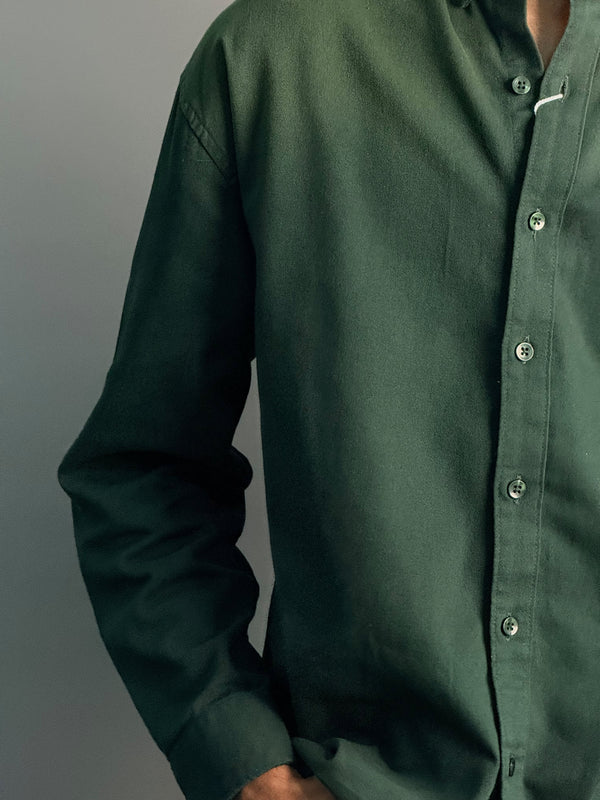 Dark Green & Light Yellow Shade Denim Shirts