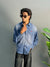 Dark Blue With Pink Denim Shirts
