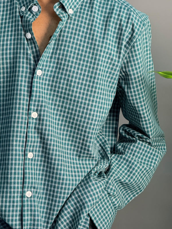 Green And White Check Shirts
