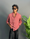 Red and white check shirt