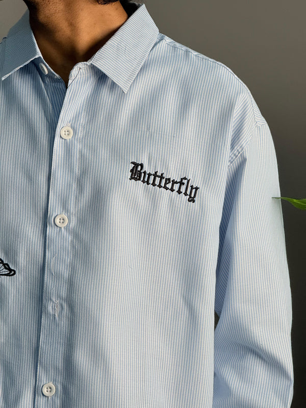 Blue Stripes And EmbroideryShirts