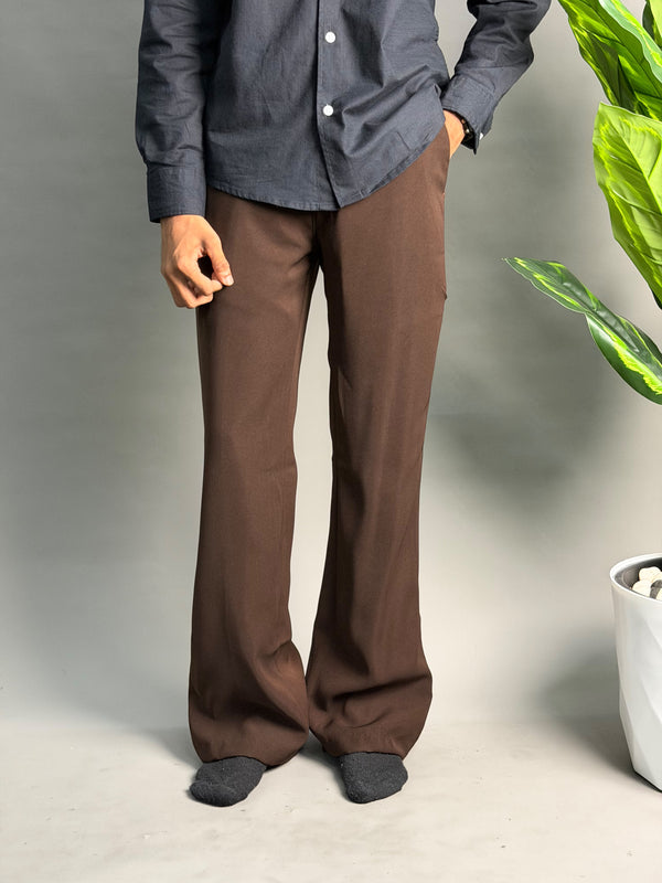 Dark Brown Armani Bootcut Formals