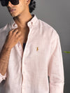 Plain Pale Pink Linen Shirts