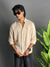 Sand Beige Plain Linen Shirt