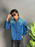 Blue With Green Shade Denim Shirts