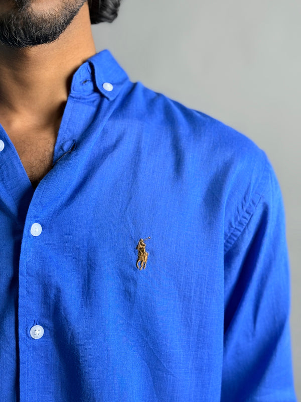 LINEN SHIRT [ BLUE ]